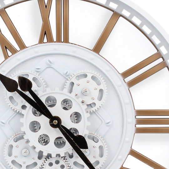 Keskor Wanduhr Kunststoff Weiß Ø51cm