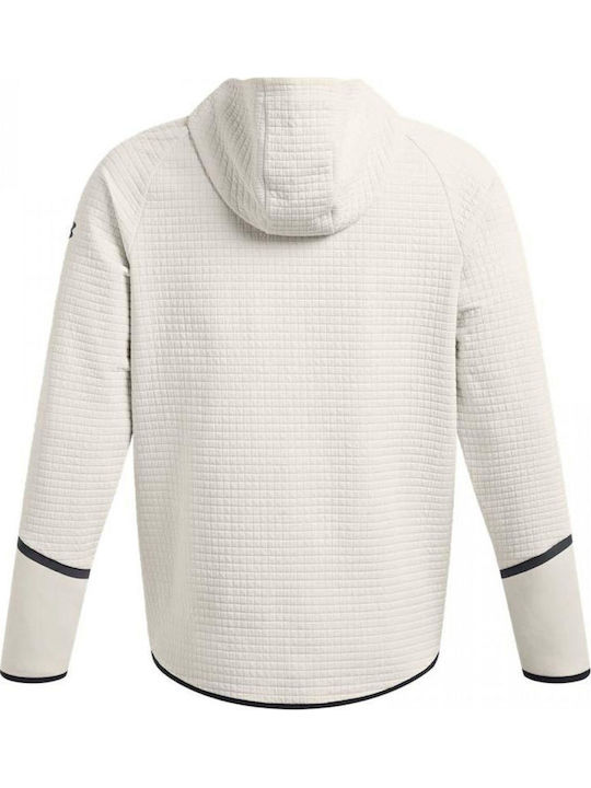 Ua Unstoppable Ανδρική Ζακέτα Fleece με Κουκούλα Μπεζ