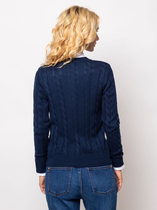 Heavy Tools Women's Knitted Cardigan Navy