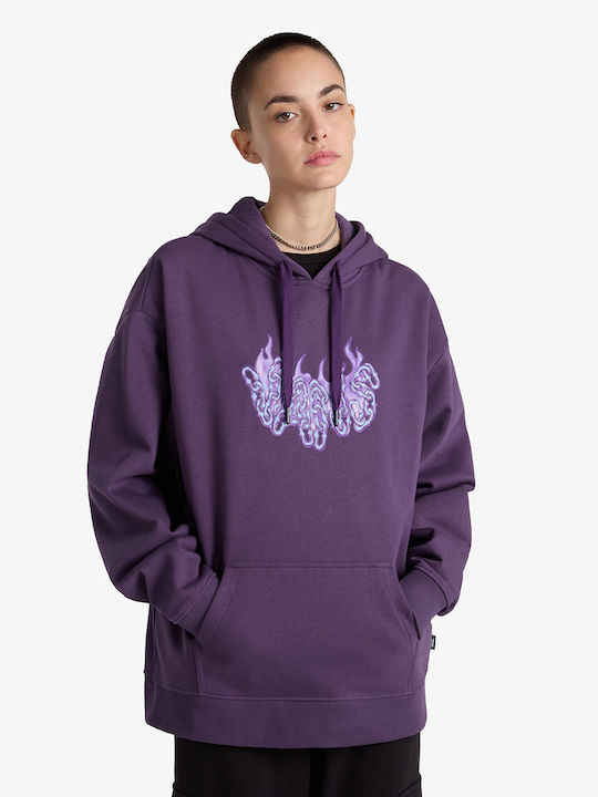 Vans Pullover Women's Long Hooded Sweatshirt Purple