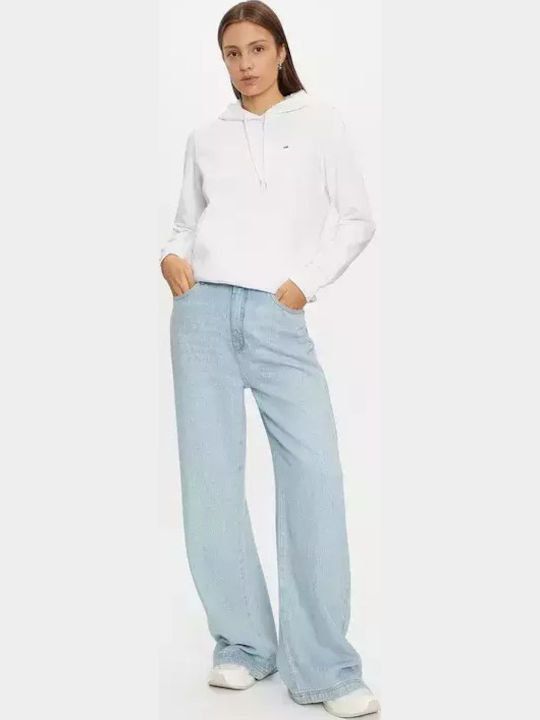 Tommy Hilfiger Φούτερ Λευκό με Κουκούλα