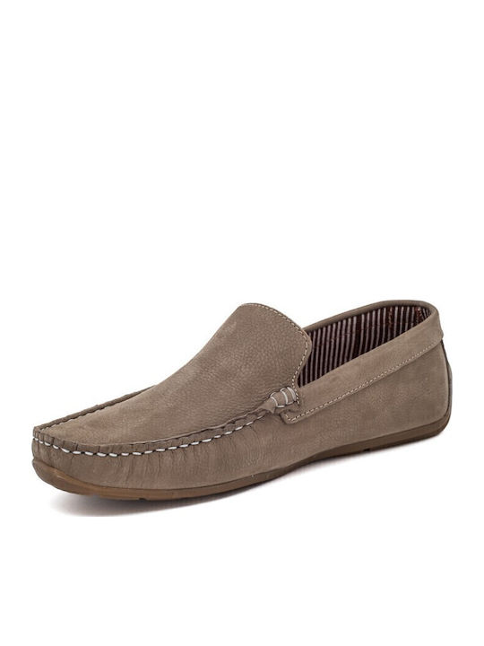 Men's Leather Moccasins Beige
