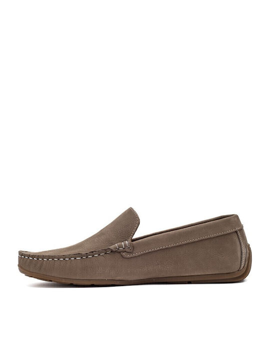 Men's Leather Moccasins Beige