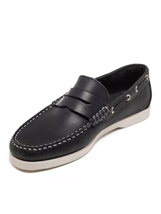 Men's Leather Moccasins Blue