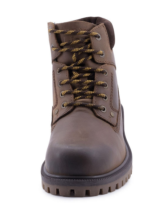 Leather Brown Men's Boots