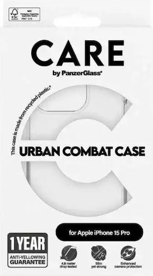 Care By Panzerglass Flagship Case Transparent Urban Combat W Clear Frame Iphone 15 Pro