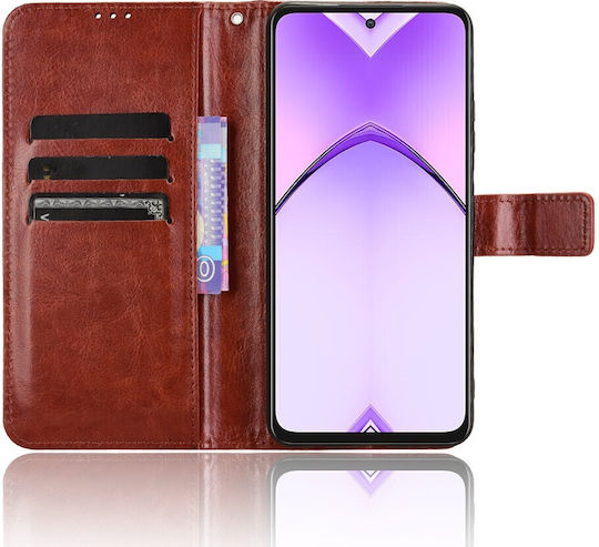 Θήκη Πτερύγιο Oppo A80 Crazy Horse Wallet Καφέ