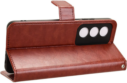 Θήκη Πτερύγιο Oppo A80 Crazy Horse Wallet Καφέ