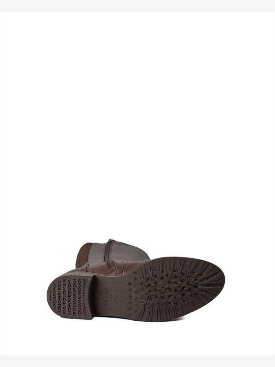 Leder Damenstiefel Braun