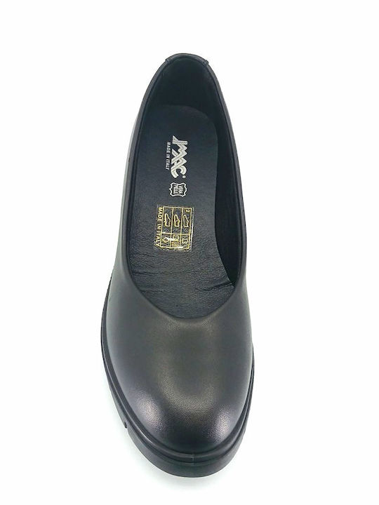 Lederne Damen Ballerinas in Schwarz Farbe