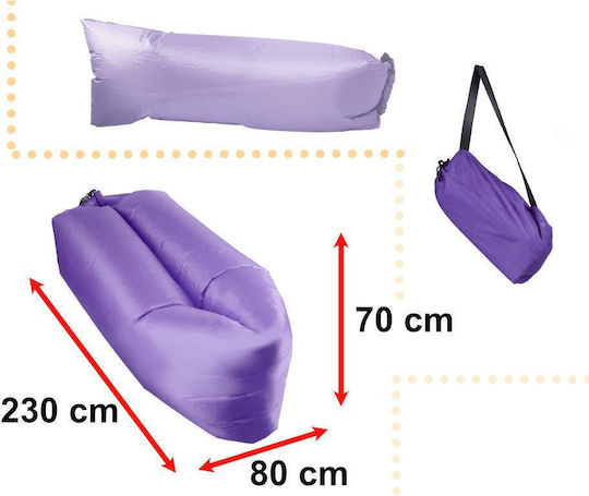 Saltea Gonflabilă Lazy Bag Violet 230x70cm
