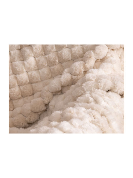 Atmosphera Ariel Κουβέρτα Γούνινη Μονή 160x120εκ. Beige
