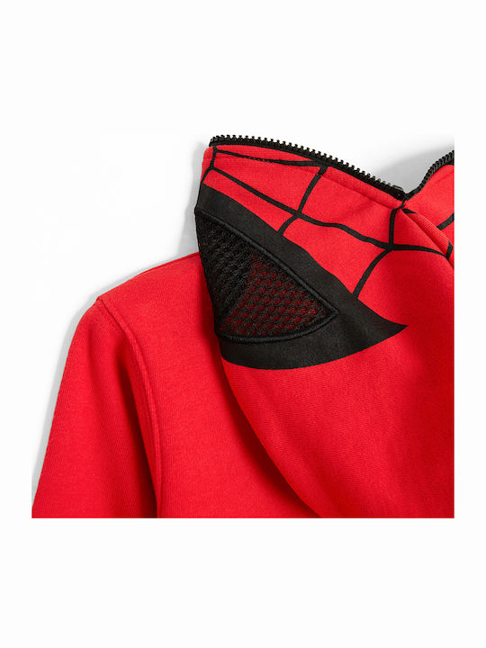 Kinder-Sweatshirt Strickjacke mit Kapuze Rote Spiderman