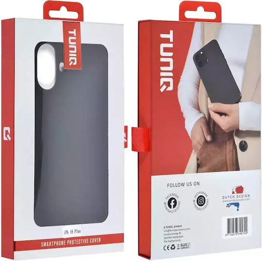 Tuniq iPhone 16 Plus Premium Liquid Silicone Black Case