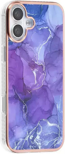 Tuniq Iphone 16 Plus Silicone Θήκη Σιλικόνης Marble Purple