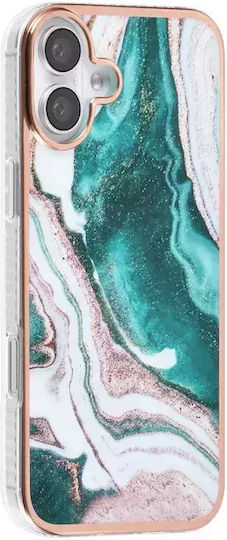 Tuniq iPhone 16 Plus Silicone Case Marble Green