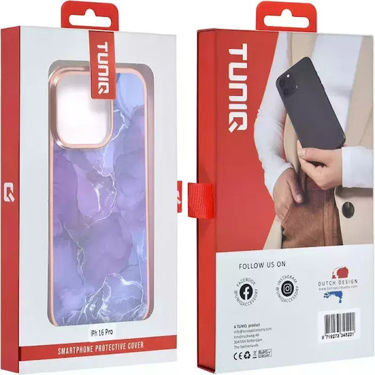 Tuniq Iphone 16 Pro Silicone Θήκη Σιλικόνης Marble Purple
