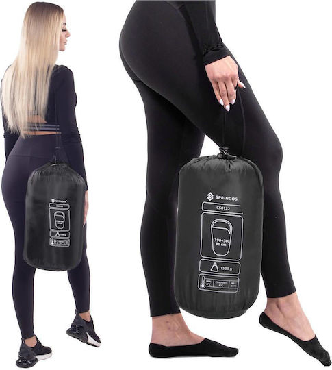 Springos Sleeping Bag Μονό Καλοκαιρινό Black