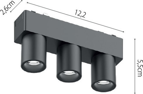 Inlight Τριπλό LED Σποτ σε Λευκό Χρώμα Inlight Τριπλό LED Σποτ σε Λευκό Χρώμα