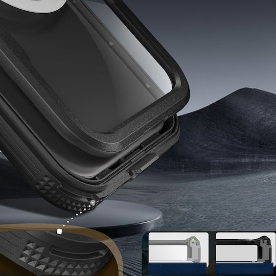 Wasserdichte Hülle IP68 iPhone 16 Plus Shellbox Magsafe Schwarz