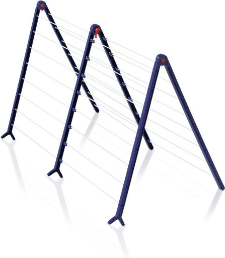 Leifheit Folding Floor Clothes Drying Rack Metallic 133x66.5cm