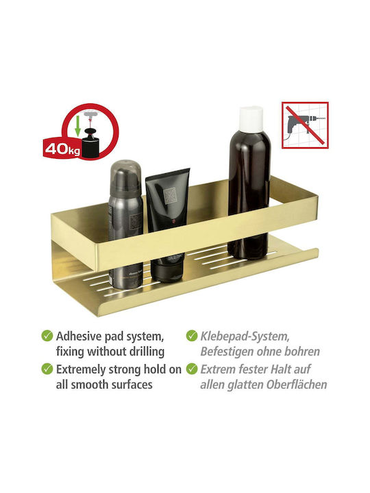 Wenko Montat pe perete Raft Baie Metal 30x10.5x8cm Gri