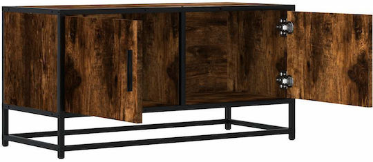 TV Stand from Metal & Wood Smoky Oak L80xW34.5xH40cm