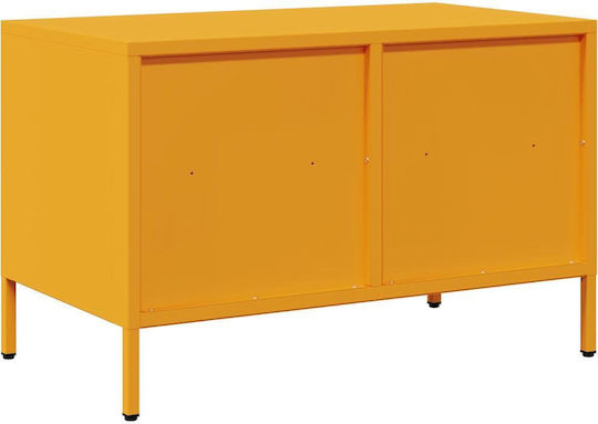 Metal TV Stand Mustard Yellow M68xD39xH43.5cm