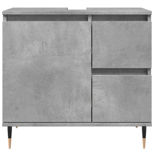 vidaXL Set of Furniture Countertop with Sink L30xW60xH33cm Gray