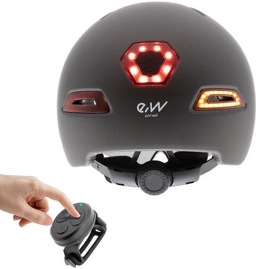 Ewheels Bicycle Helmet with LED Light Black