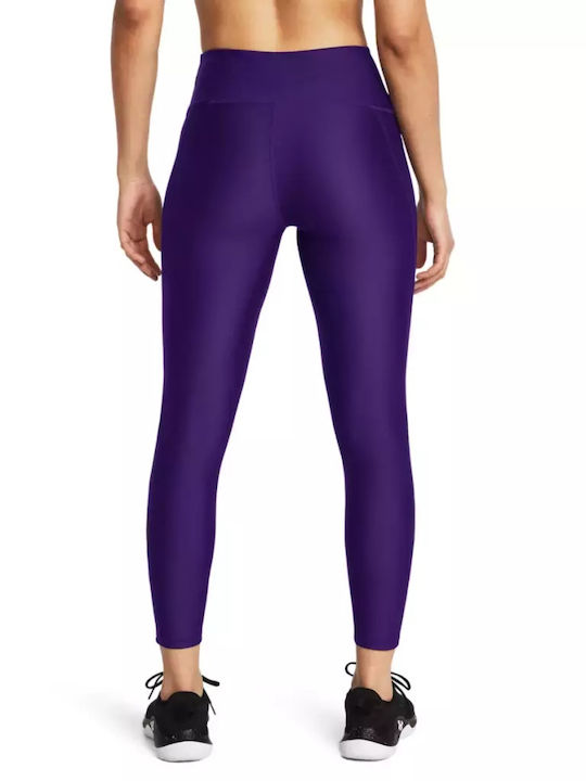 Panel Ankle Training Women's Cropped Firming Leggings Purple