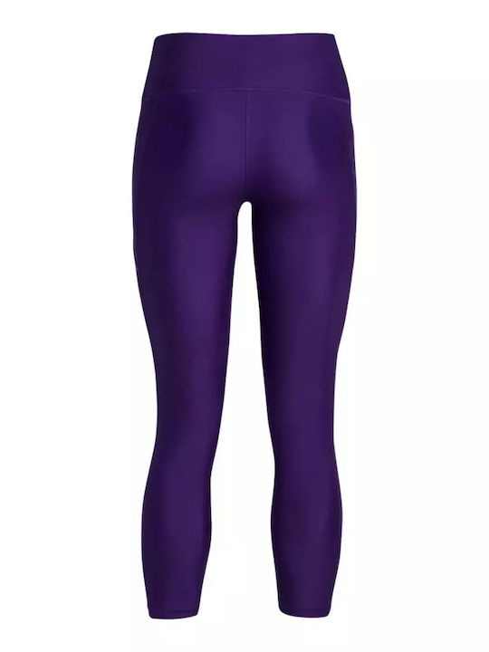 Panel Ankle Training Women's Cropped Firming Leggings Purple