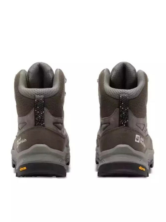 Jack Wolfskin Ανδρικά Ορειβατικά Μποτάκια Αδιάβροχα Καφέ