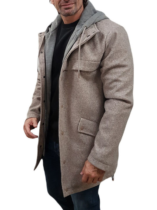 Herren Mantel Beige
