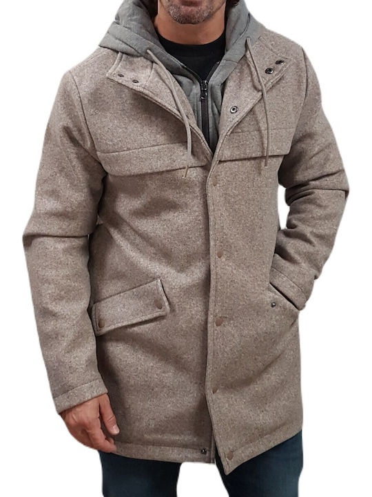 Herren Mantel Beige