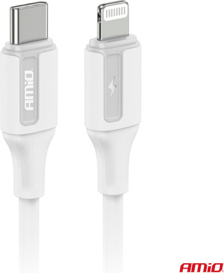 AMiO USB-C to Lightning Cable 20W Λευκό 1m (03922)