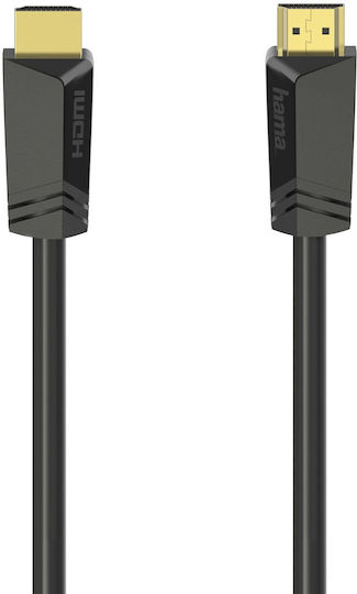 HAMA Cable HDMI male - HDMI male 7.5m Μαύρο