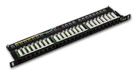 A-LAN Patch Panel για Rack 0.5U 24 Θυρών Μαύρο