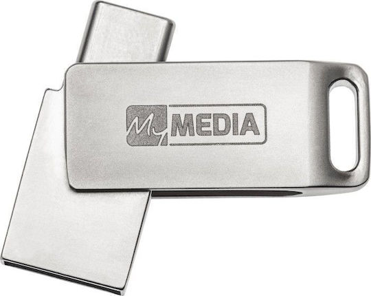 Verbatim MyMedia My Dual 128GB USB 3.2 Stick with connection USB-A & USB-C Silver