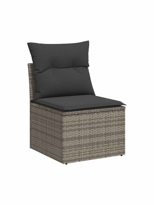 Corner Sofa Outdoor Rattan with Chest and Pillows 55x55x34cm