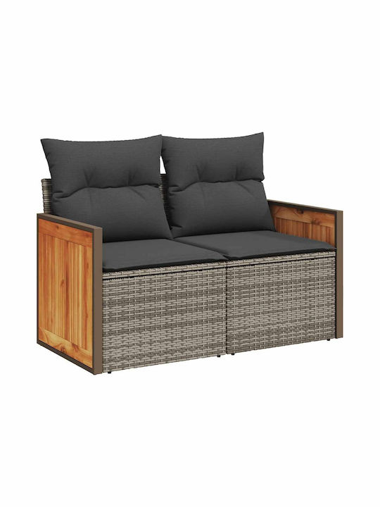 Corner Sofa Outdoor Rattan with Chest and Pillows 55x55x34cm