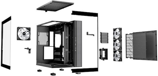 Be Quiet Light Base 600 LX Gaming Midi Tower Κουτί Υπολογιστή με Πλαϊνό Παράθυρο και RGB Φωτισμό Μαύρο