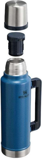 Stanley Classic Legendary Bottle Thermos Stainless Steel BPA Free 1.4lt Hammertone Lake with Handle