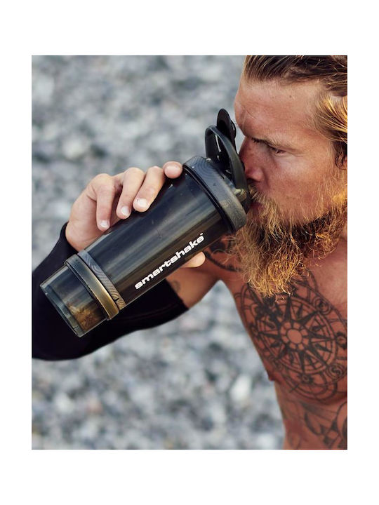 SmartShake 13075001 Plastic Protein Shaker 750ml Black