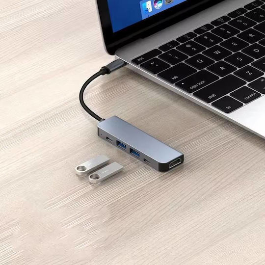 ATC USB-C Docking Station mit HDMI 4K PD Silber (06.005.0106)