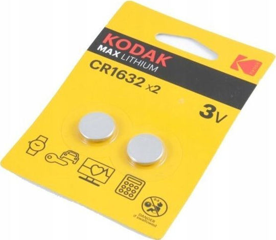 Kodak Max Lithium Batterien für Uhren CR1632 3V 2Stück