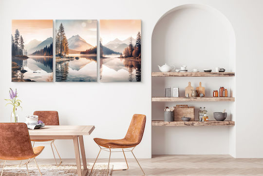 Decowalls Triplu Tablou pe Pânză 60x120cm