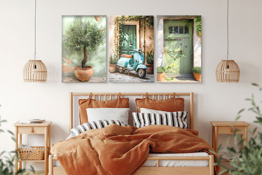 Decowalls Трикратен Картина Платнен 60x120см