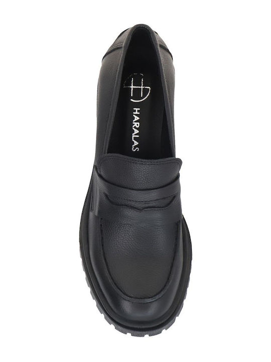 Leather Black Heels