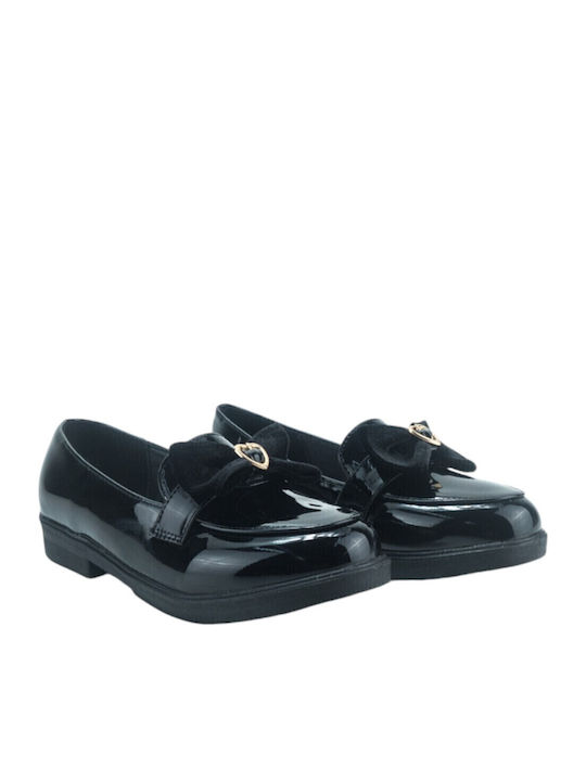 Kinder Slipper & Mokassins aus Lackleder Schwarze